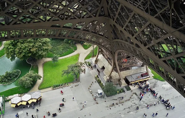 Картинка парк, люди, париж, франция, башня эйфеля