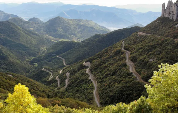 Wallpaper, road, mountain