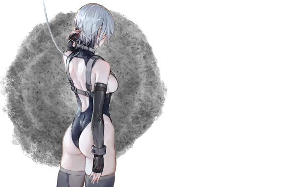 Girl, hot, sexy, ass, anime, short hair, babe, backside