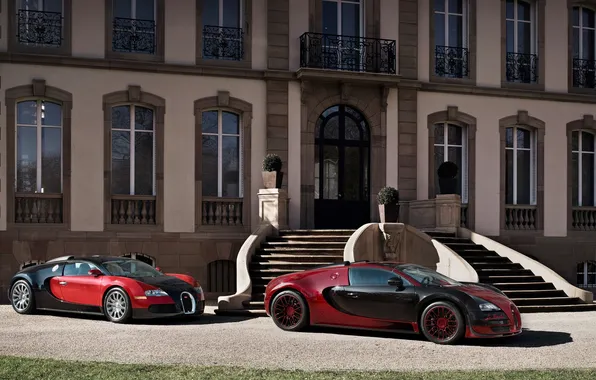 Картинка Bugatti, пара, Veyron, red, Grand Sport, Vitesse, La Finale
