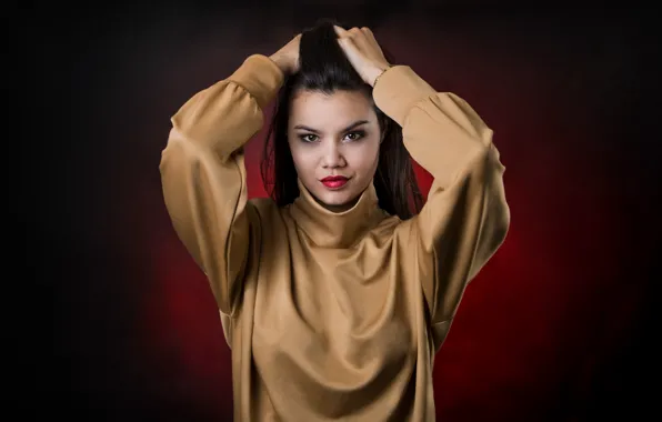 Взгляд, девушка, поза, портрет