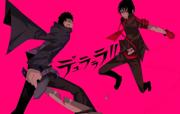 Меч, бой, арт, битва, парни, нить, Durarara, Дюрарара