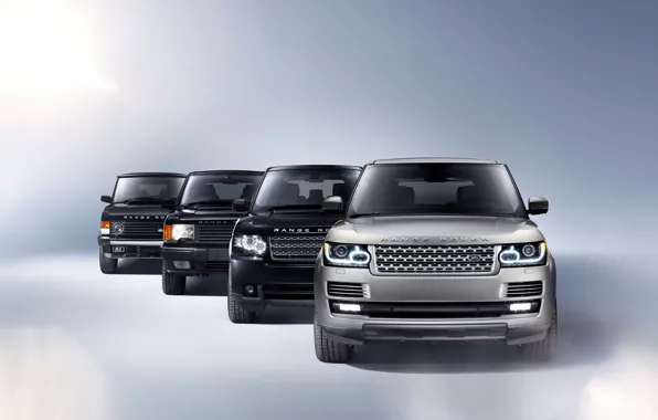 Land Rover, Range Rover, Чёрные, Автомобили, Ленд Ровер, Металик, Спереди, История