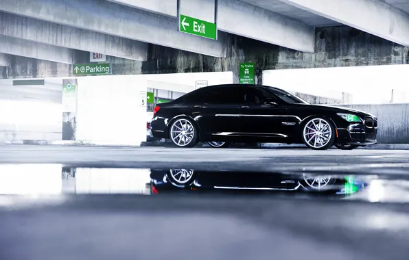 BMW, wheels, side, Black, vossen, 750LI