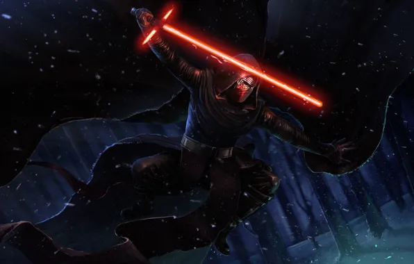 Зима, Снег, Star Wars, Меч, Fantasy, Art, Световой Меч, Ситх