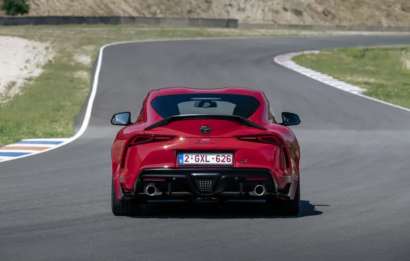 Купе, Toyota, вид сзади, Supra, sport car, спортивный автомобиль, задний привод, Toyota GR