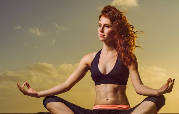 Картинка pose, female, yoga