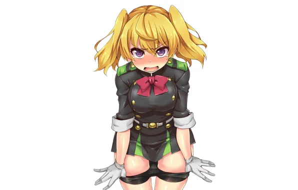 Взгляд, девушка, смущение, Owari no Seraph, Последний серафим