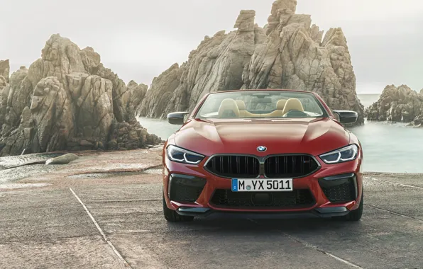 BMW, суперкар, вид спереди, Cabrio, Competition, 2019, BMW M8, F91