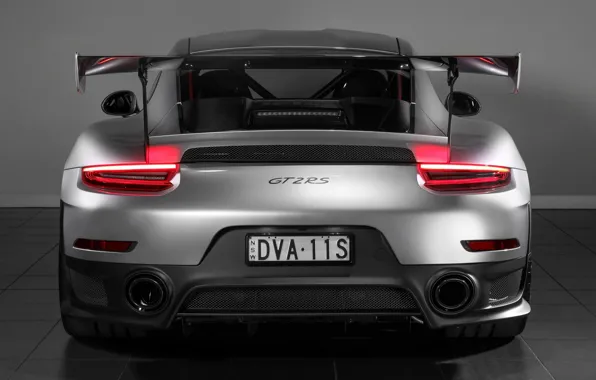 Фары, 911, Porsche, вид сзади, 2018, GT2 RS
