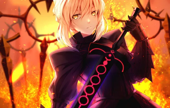 Девушка, сейбер, Saber Alter, Fate / Grand Order, Судьба великая кампания