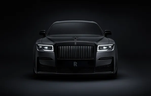 Картинка power, V12, luxury, dark background, Rolls-Royce Ghost, 2021, Black Badge Ghost