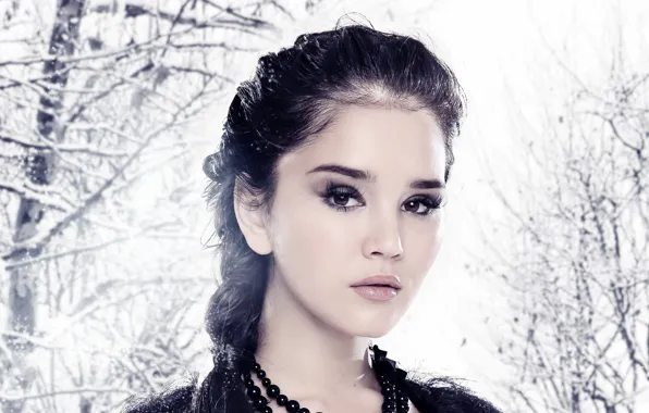 Взгляд, девушка, лицо, брюнетка, Malena Fendi