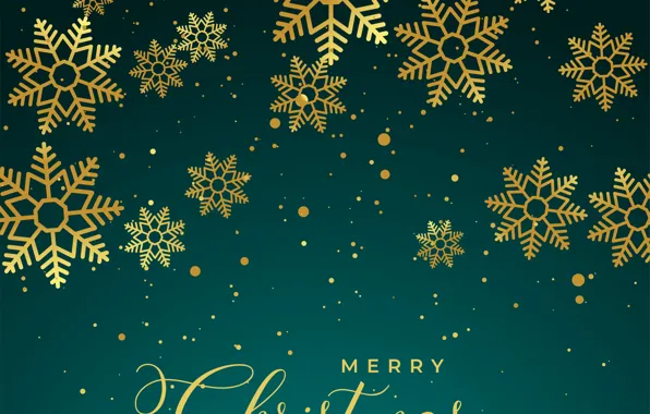 Снежинки, праздник, Рождество, Новый год, golden, snowflakes, Merry christmas