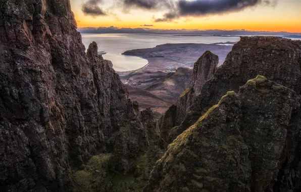 Картинка море, природа, скалы, Шотландия