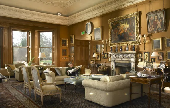 Design, style, interior, Castle Leslie, drawing room