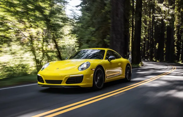 Скорость, 911, Porsche, Coupe, 2019, Carrera T
