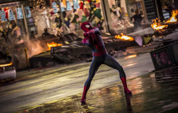 Супергерой, марвел, spider man, новый человек паук, высокое напряжение, the amazing spider man 2