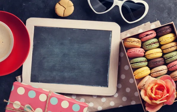 Цветы, подарок, colorful, wood, pink, flowers, открытка, macarons