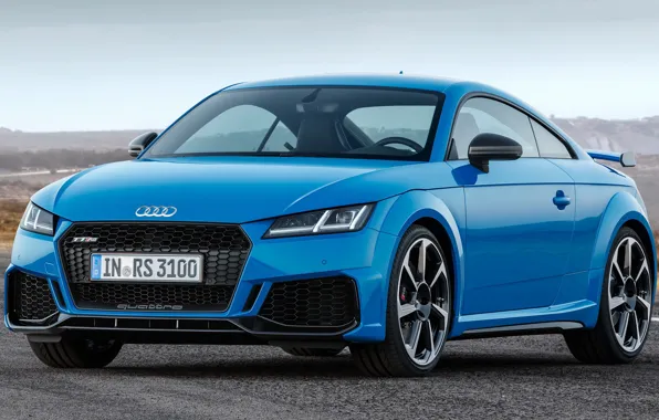 Дорога, car, машина, небо, Audi, фары, спереди, сбоку