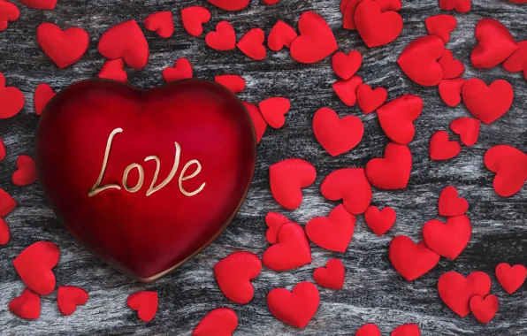 Картинка любовь, сердце, сердечки, красные, red, love, wood, romantic