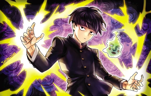Приведение, сила мысли, Mob Psycho 100, Кагеяма Шигео, Моб психо 100