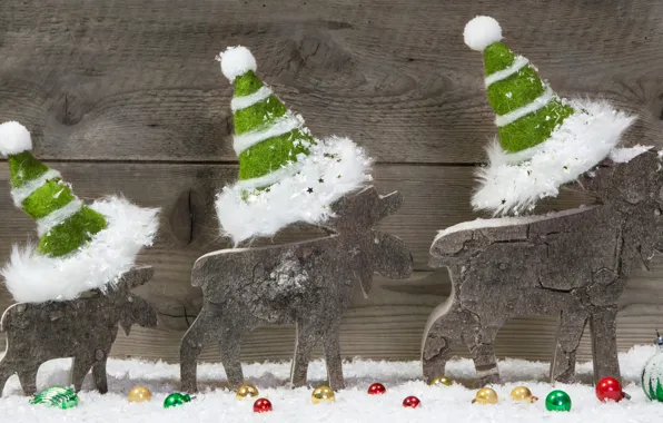 Картинка Новый Год, Рождество, Christmas, wood, snow, decoration, gifts