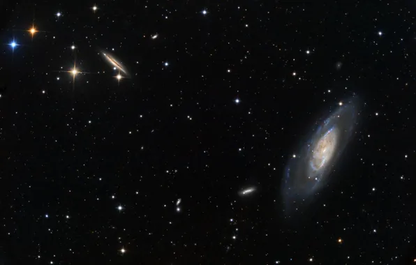 Картинка галактика, Гончие Псы, в созвездии, M 106