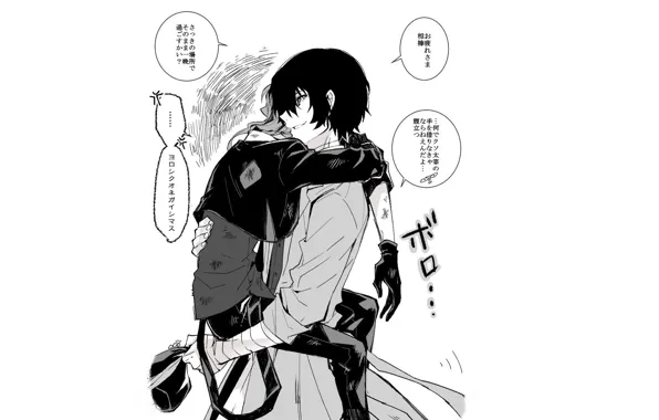 Парни, двое, манга, Bungou Stray Dogs, Бродячие Псы: Литературные Гении
