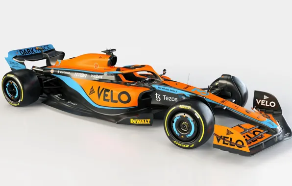 McLaren, белый фон, Formula One, 2022, MCL36