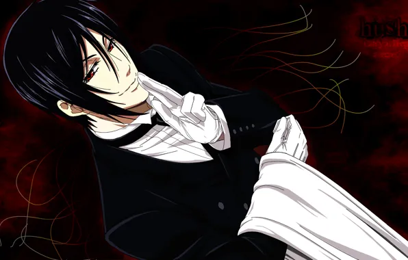 Аниме, арт, Sebastian Michaelis, тёмный дворецкий
