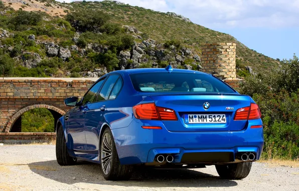 Картинка bmw, 2012, blue, BMW M5 F10