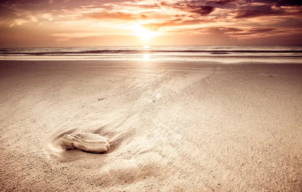 Море, пейзаж, закат