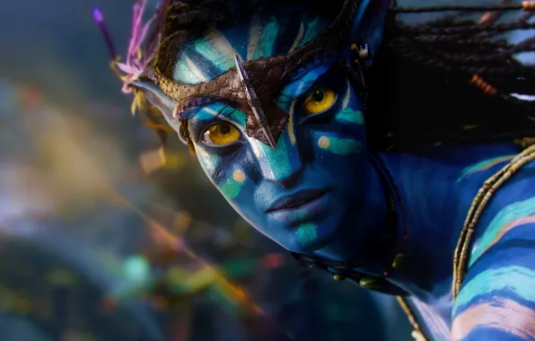 Girl, Avatar, Neytiri, Beautiful, Water, Alien, Warrior, Queen