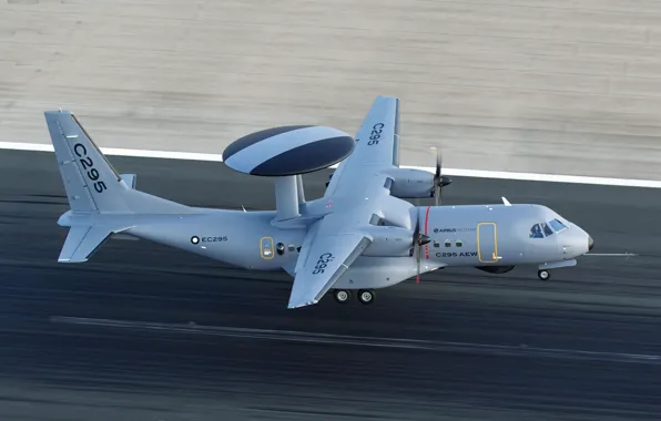 Взлет, ДРЛО, ВПП, CASA C-295, Airbus Military