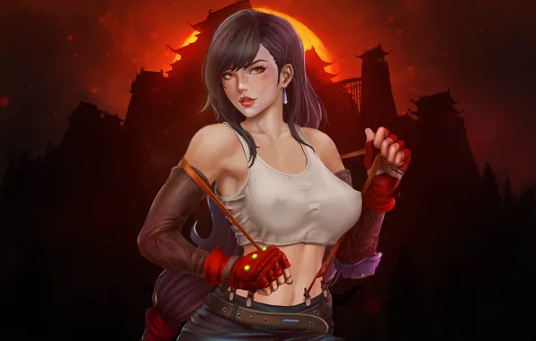 Девушка, Girl, Final Fantasy, Арт, Tifa, Sexy, Style, Персонаж