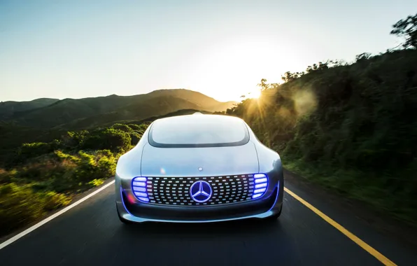 Дорога, Mercedes-Benz, мерседес, 2015, F 015, Luxury in Motion