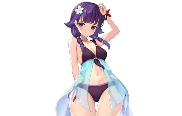 Girl, sexy, lingerie, cleavage, panties, long hair, boobs, anime