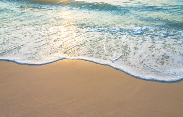 Картинка песок, море, волны, пляж, лето, берег, summer, beach
