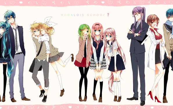 Картинка девушка, аниме, арт, парень, vocaloid