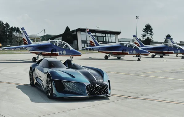 Concept, вид спереди, 2018, электромобиль, E-Tense, DS X, DS Automobiles