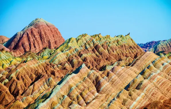 Горы, природа, парк, фото, Китай, Zhangye, Danxia