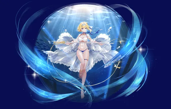 Girl, sexy, cleavage, boobs, anime, beautiful, short hair, pretty