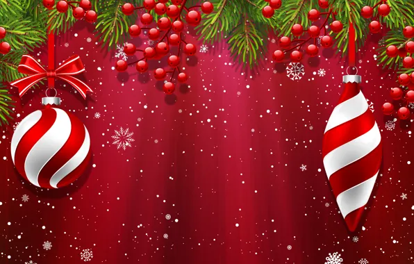 Снег, Рождество, Снежинки, Фон, Новый год, Праздник, Арт, Christmas