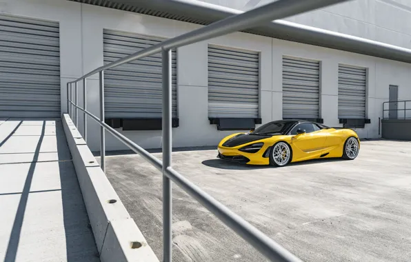 McLaren, Yellow, Side, Spider, McLaren 720S