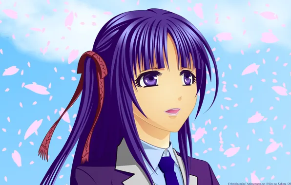 Девушка, аниме, Hakuouki, Демон сакуры