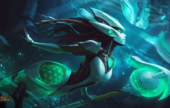 Девушка, отражение, существо, League Of Legends
