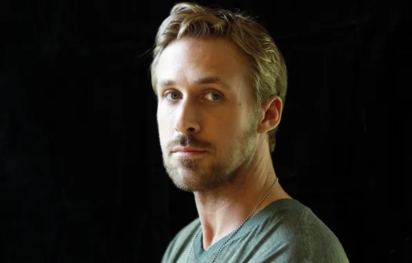 Картинка портрет, актер, черный фон, Ryan Gosling, Райан Гослинг, LA Times, Robert Gauthier