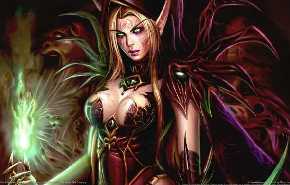 Картинка Грудь, WoW, World of Warcraft, Breast, Кровавая Эльфийка