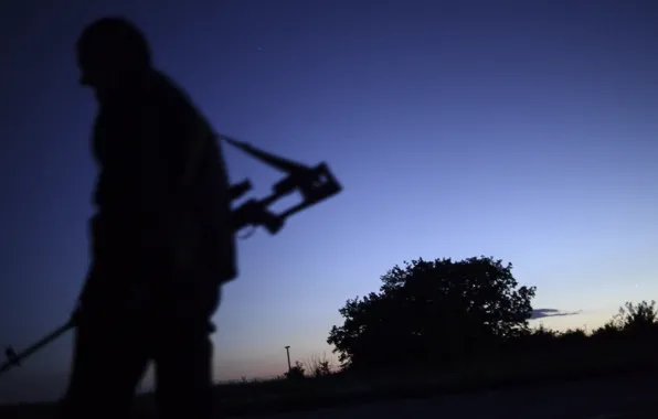 Небо, Поле, Оружие, Sky, Rifle, Снайпер, Винтовка, Weapon
